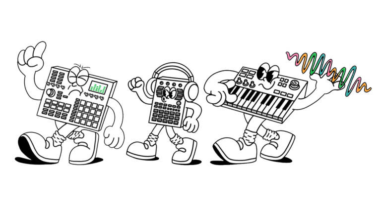 BEATSURFING characters playing instruments