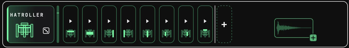 Drop a sample inside a row creates a pad